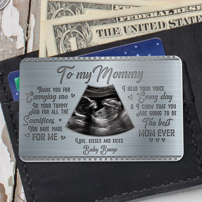 To My Mommy, Thank You For Carrying Me, Ultrasound Image And Hearts