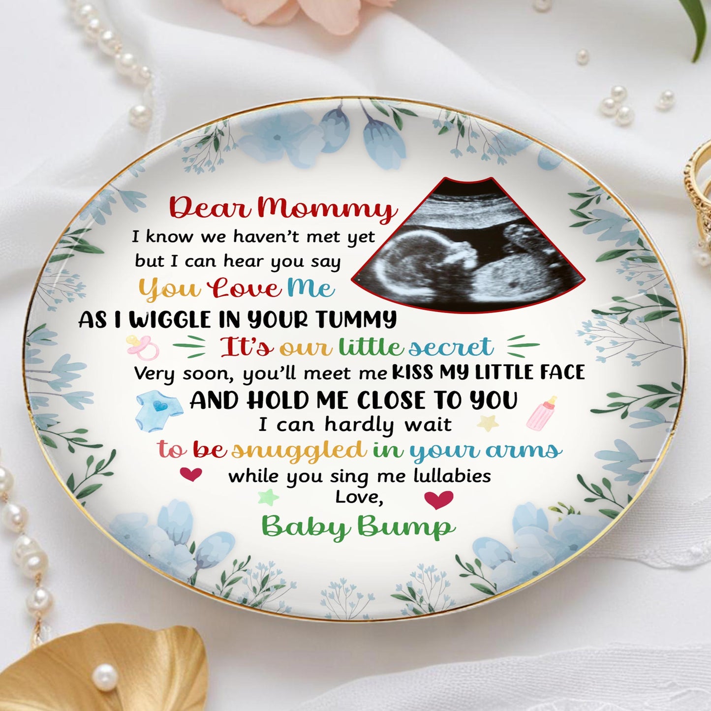 Dear Mommy, Ultrasound Image and Floral Design