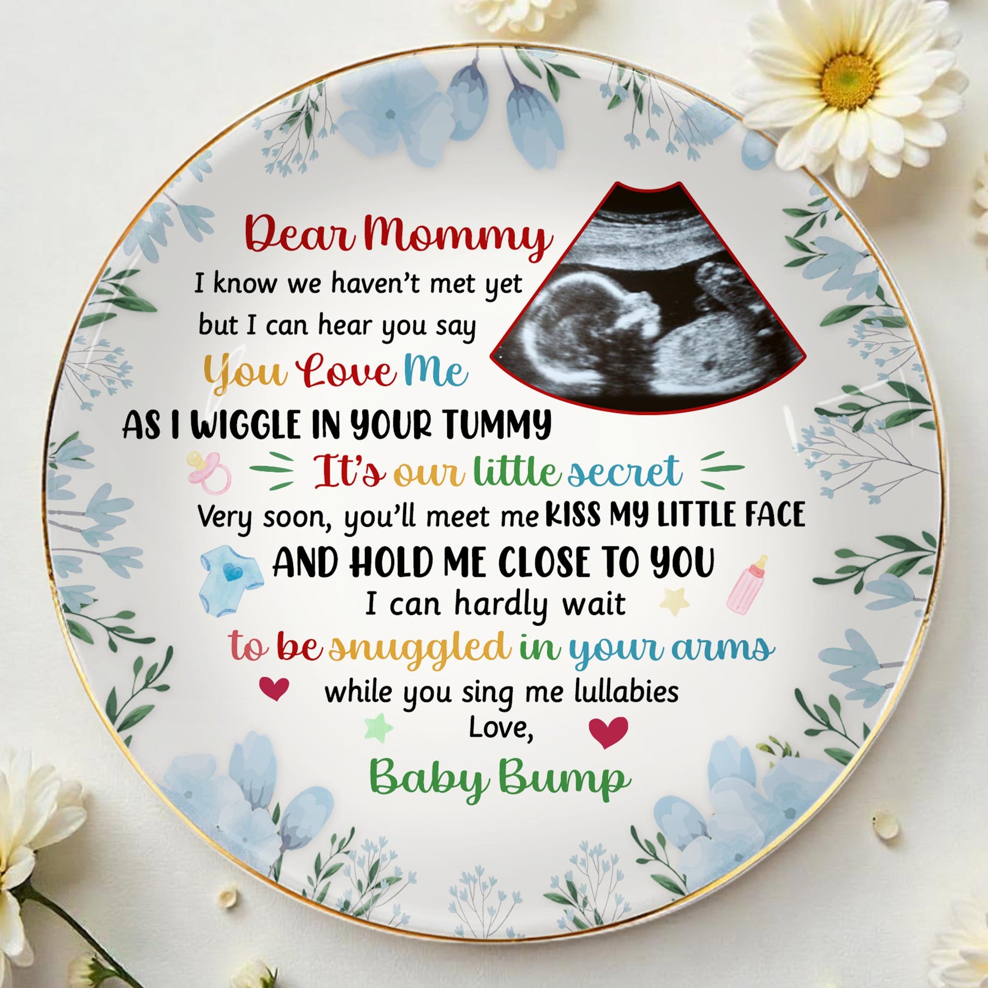 Dear Mommy, Ultrasound Image and Floral Design