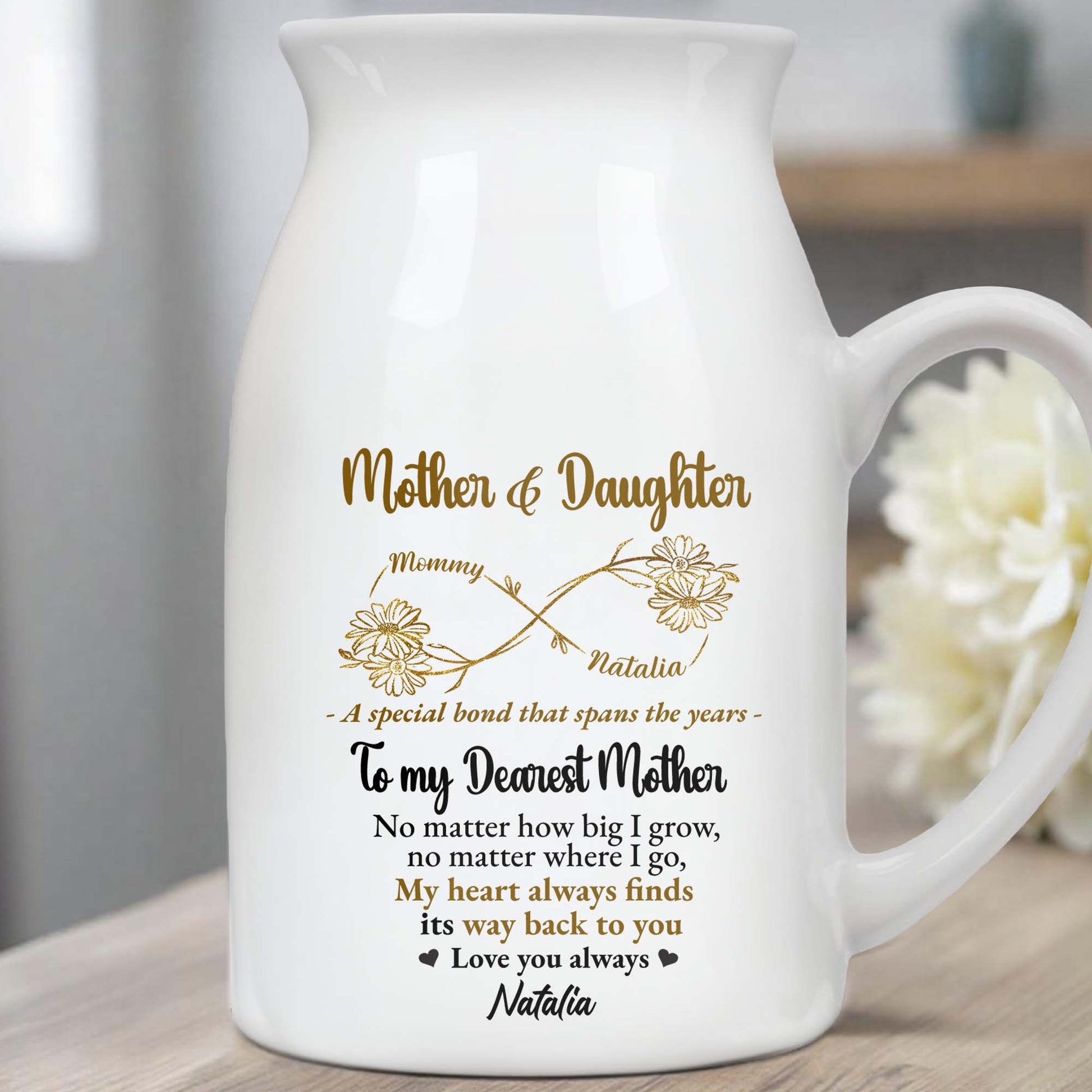 Mother & Daughter, To My Dearest Mother, Flowers and Heart