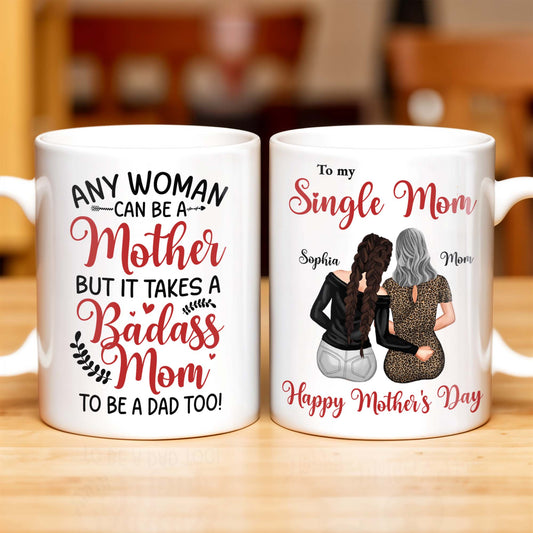 To My Single Mom, Happy Mother's Day, Two Women, Leopard Print