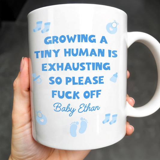 Growing A Tiny Human Is Exhausting So Please Eff Off, Baby Feet and Music Notes
