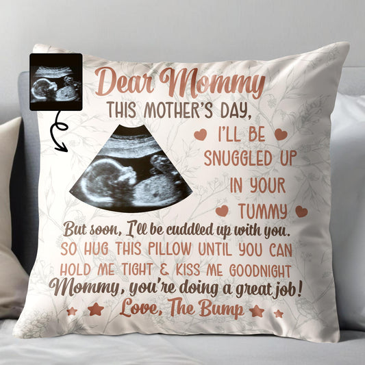 Dear Mommy, This Mother’s Day, I’ll Be Snuggled Up, Ultrasound Image and Hearts