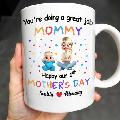 You're Doing a Great Job Mommy Happy Our 1st Mother's Day, Baby and Stars