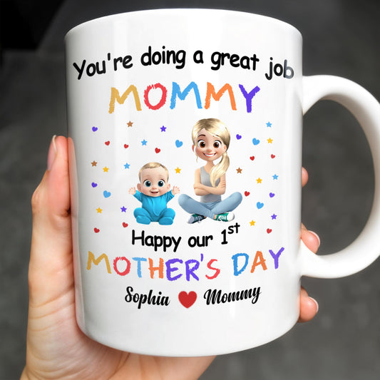 You're Doing a Great Job Mommy Happy Our 1st Mother's Day, Baby and Stars