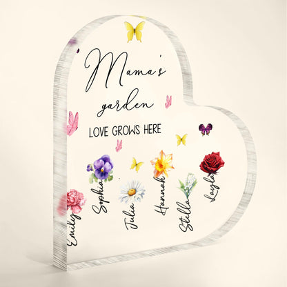 Mama's Garden Love Grows Here, Butterflies and Flowers