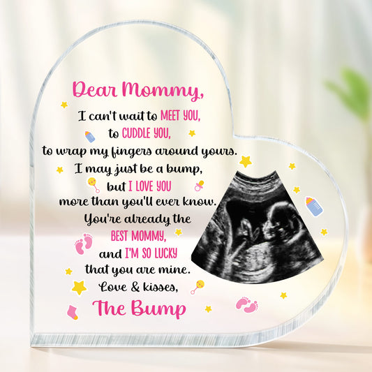 Dear Mommy, I Can't Wait To Meet You, Ultrasound Image And Hearts