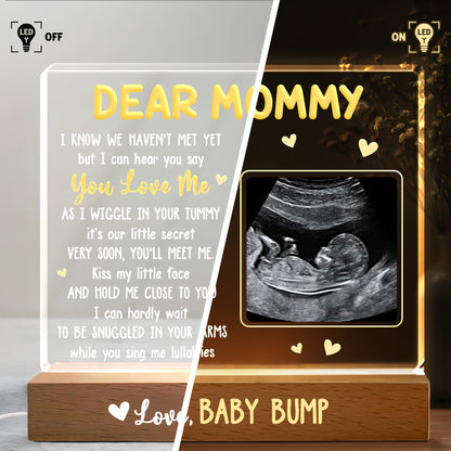 Dear Mommy, I Know We Haven't Met Yet, Ultrasound Image and Hearts