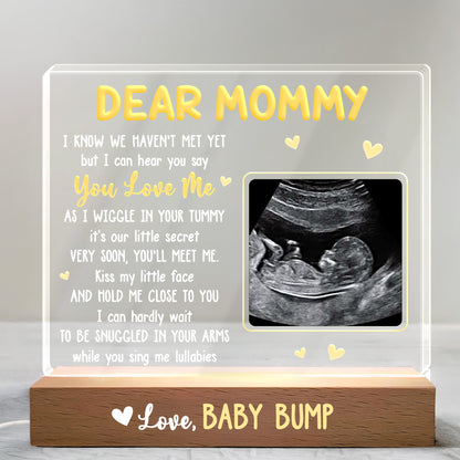 Dear Mommy, I Know We Haven't Met Yet, Ultrasound Image and Hearts