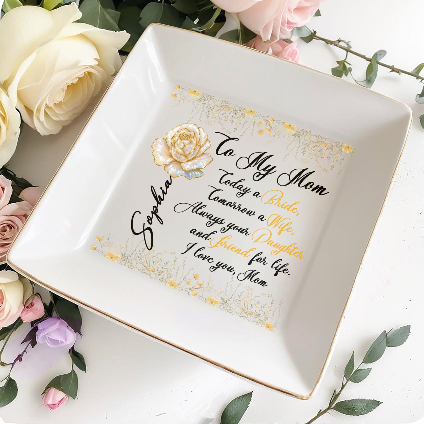 To My Mom, Always Your Daughter, Rose And Flowers
