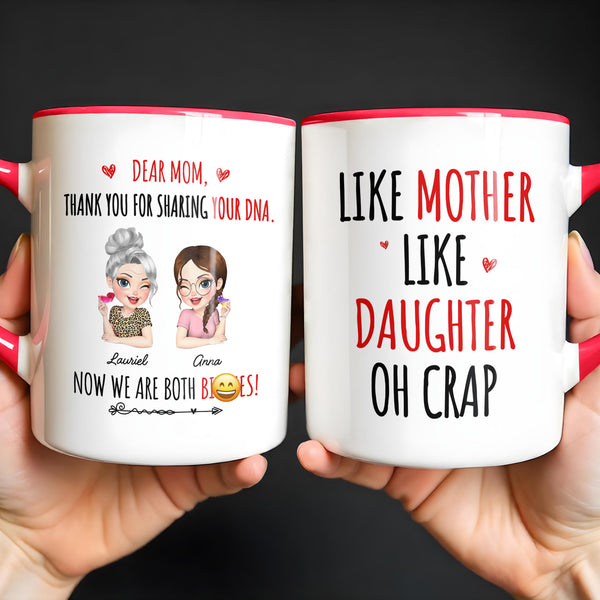 Dear Mom, Thank You For Sharing Your DNA, Cartoon Hearts And Arrows