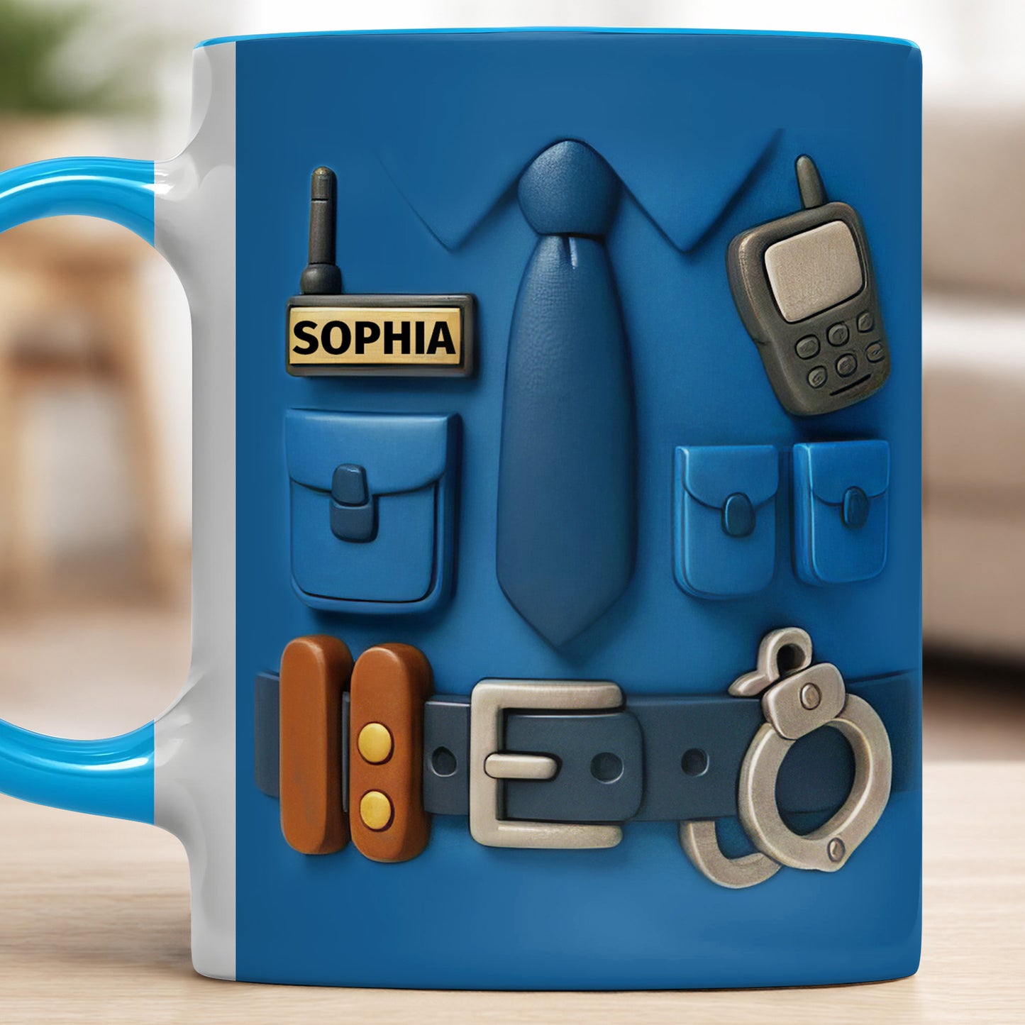 Customize With Your Name, Accessories Like Tie and Badge