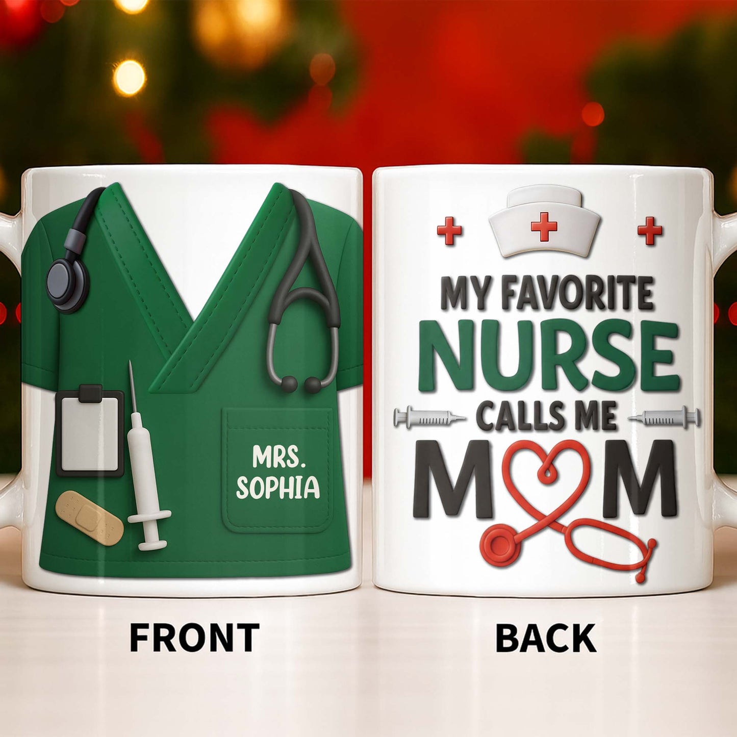 Personalize with Classic Nurse Themes, Stethoscope and Uniform