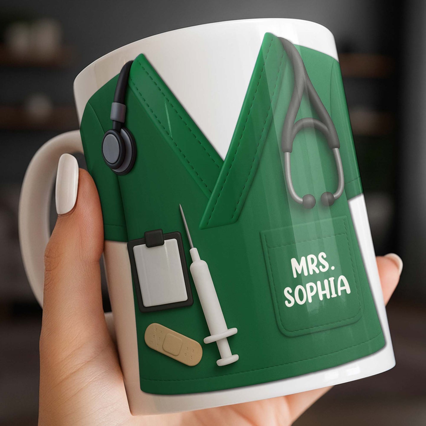 Personalize with Classic Nurse Themes, Stethoscope and Uniform