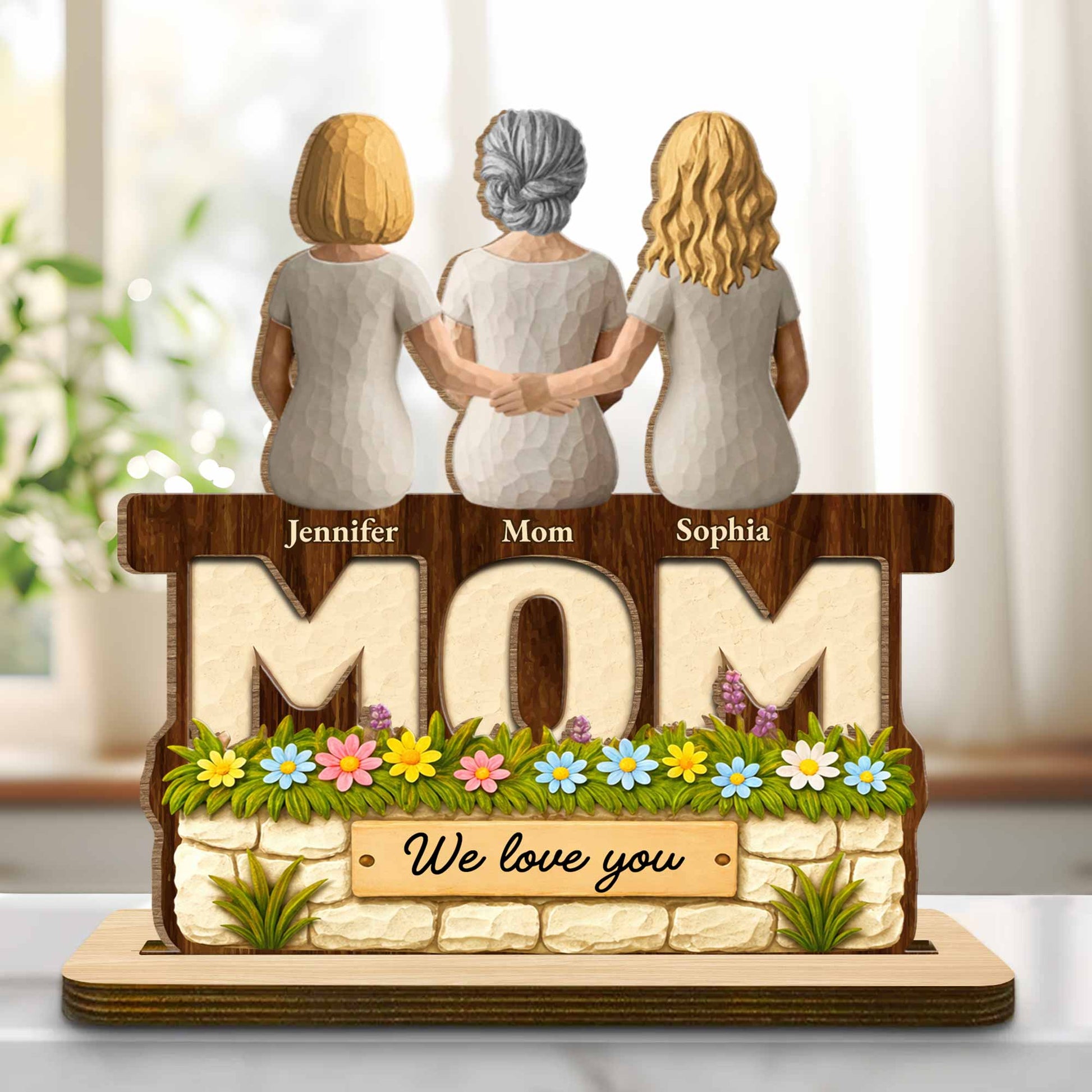 We Love You, Engraved With Flowers