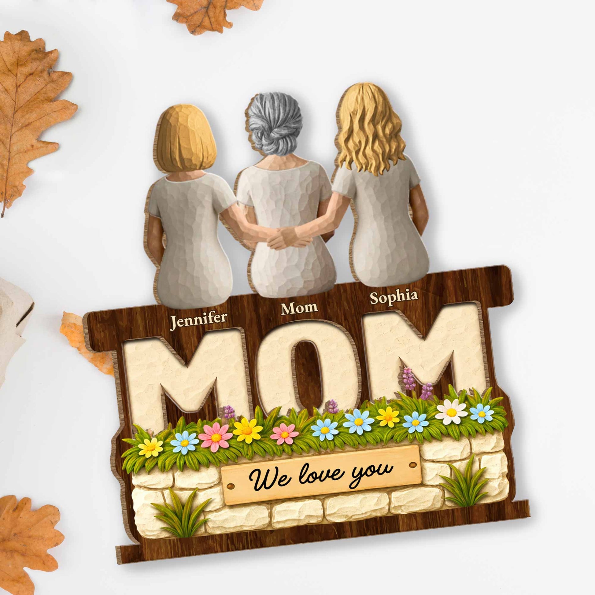 We Love You, Engraved With Flowers