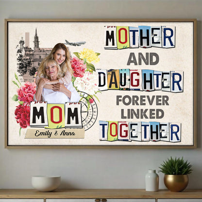 Mother And Daughter Forever Linked Together With Flowers