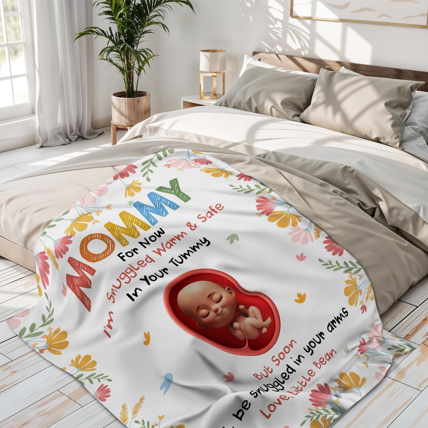 Snuggled Warm And Safe, Love Little Bean