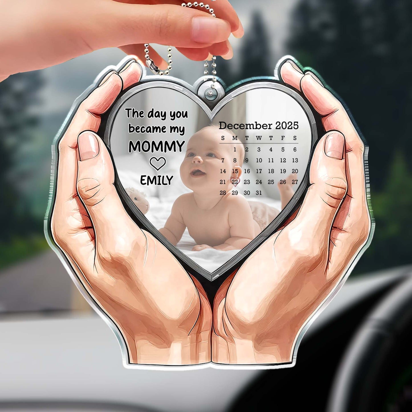 The Day You Became My Mommy, Hands Holding Heart Calendar