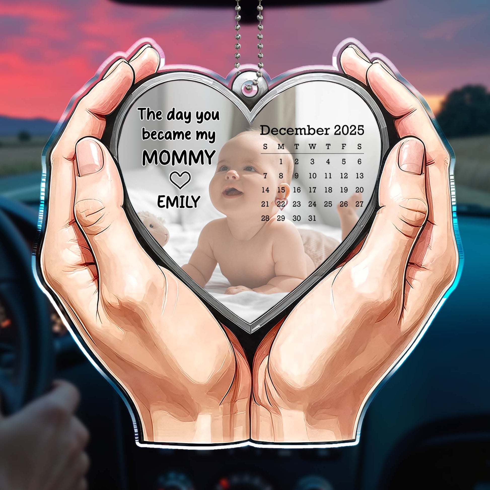 The Day You Became My Mommy, Hands Holding Heart Calendar