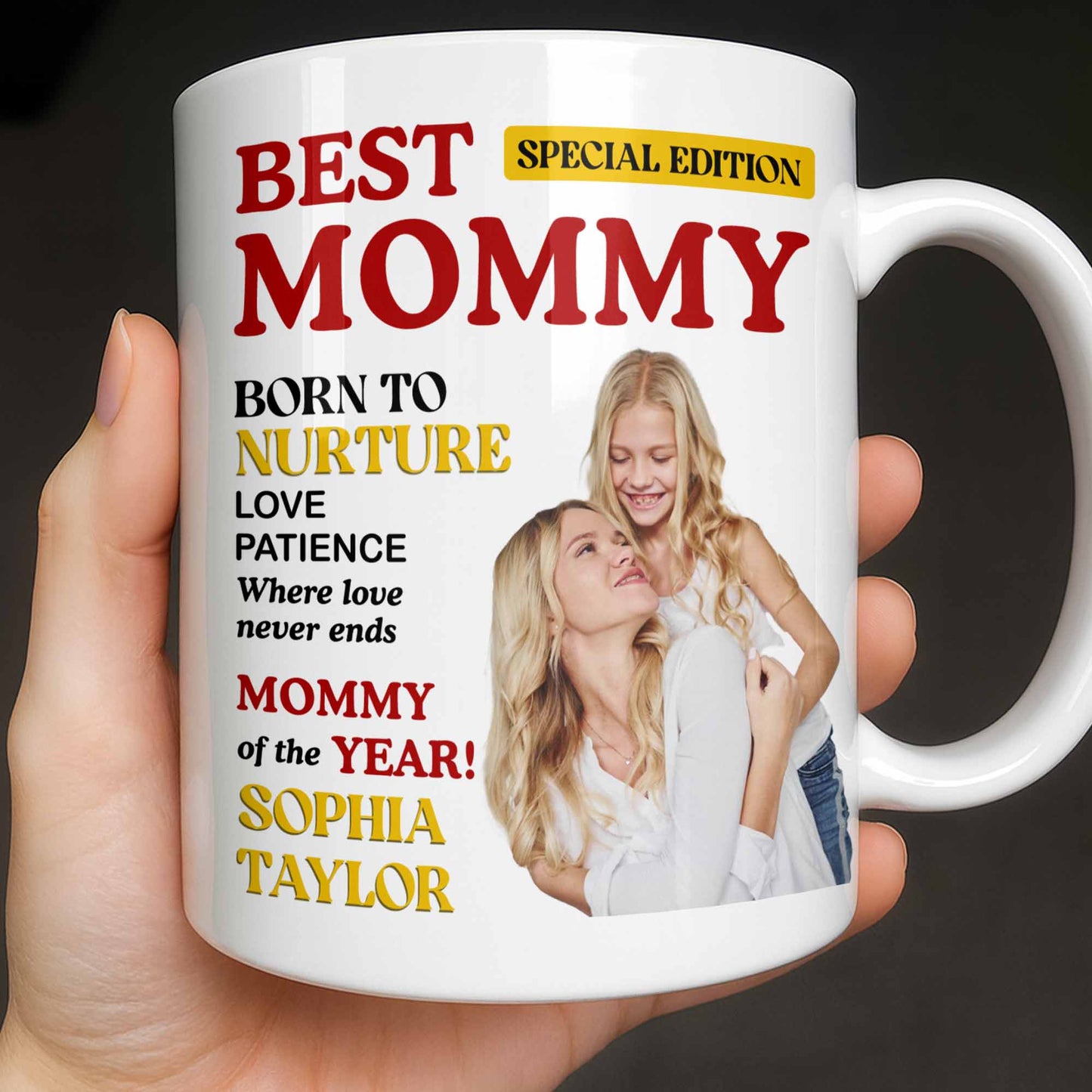 Best Mommy Born To Nurture Love Patience