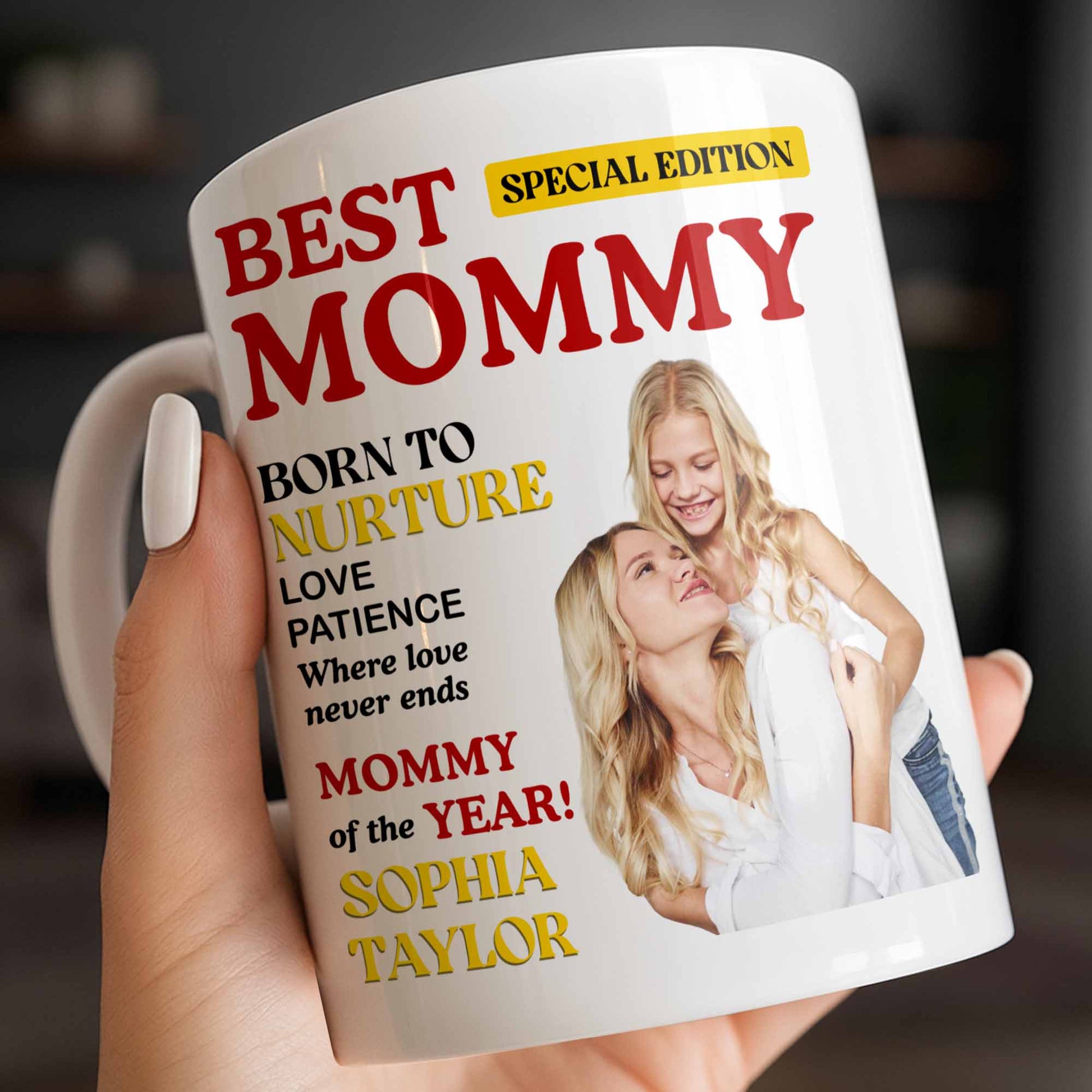 Best Mommy Born To Nurture Love Patience