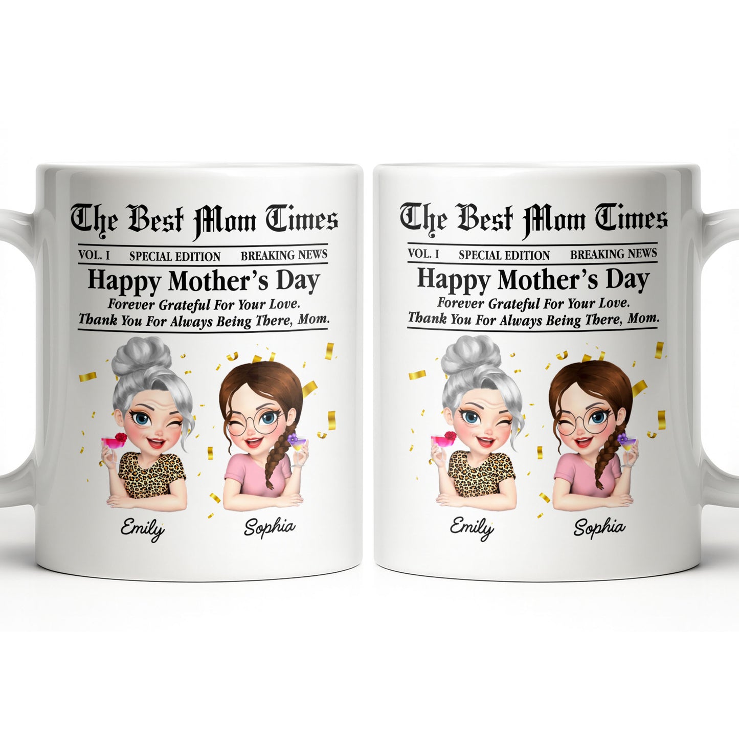 Happy Mother's Day Thank You Mom Newspaper Cartoon