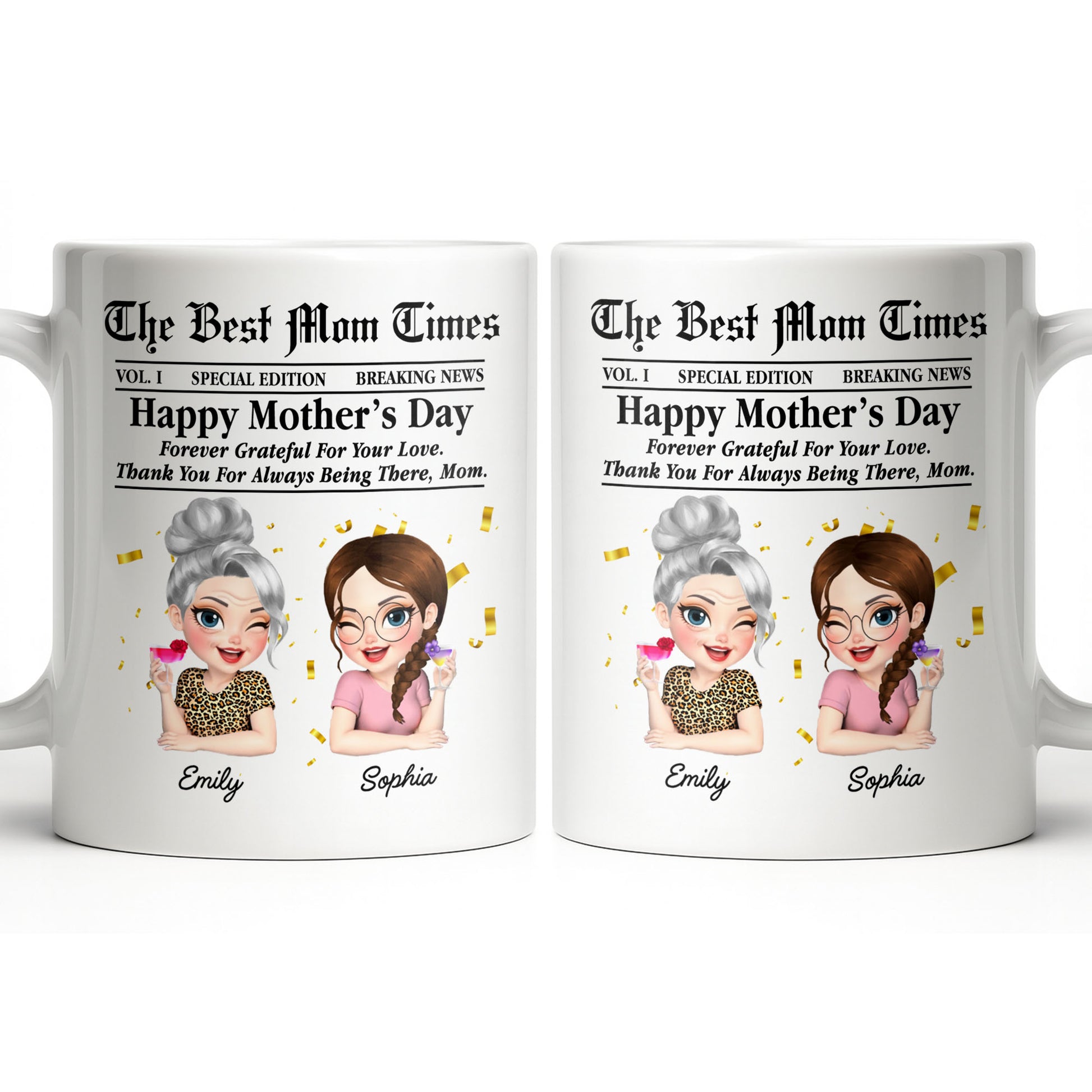 Happy Mother's Day Thank You Mom Newspaper Cartoon