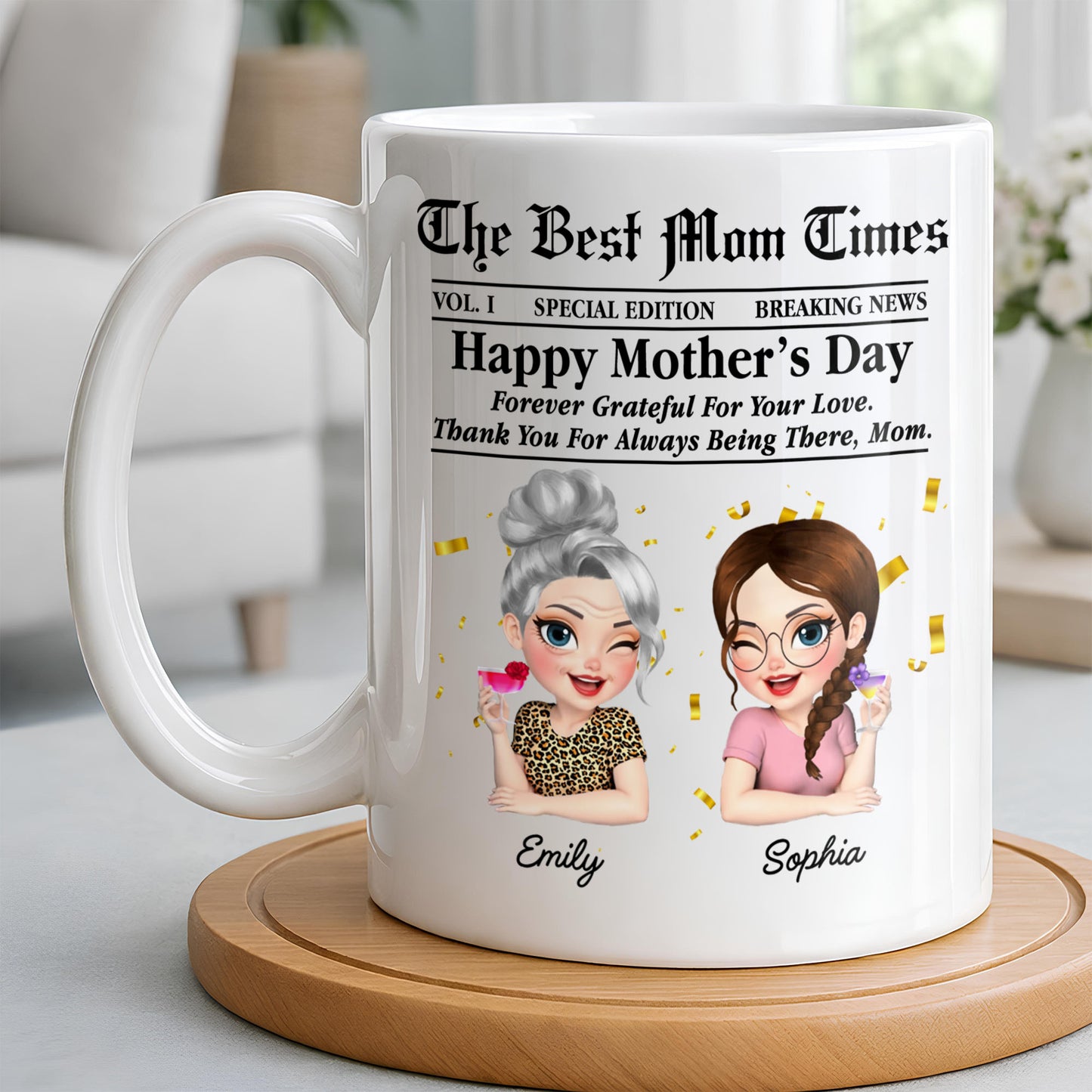 Happy Mother's Day Thank You Mom Newspaper Cartoon