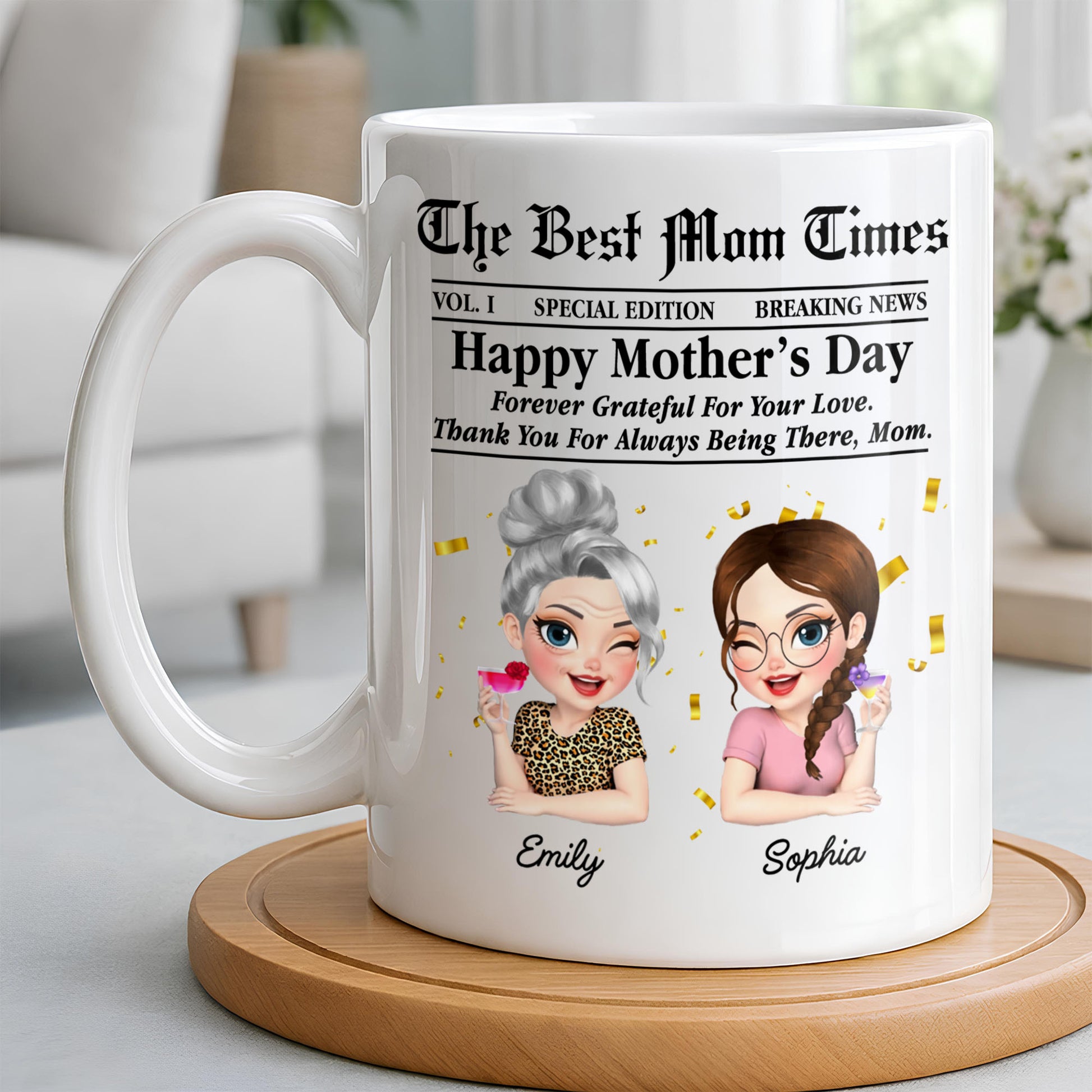 Happy Mother's Day Thank You Mom Newspaper Cartoon
