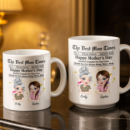 Happy Mother's Day Thank You Mom Newspaper Cartoon