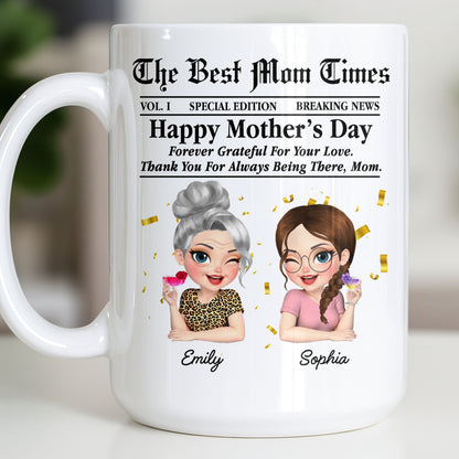 Happy Mother's Day Thank You Mom Newspaper Cartoon