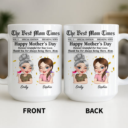 Happy Mother's Day Thank You Mom Newspaper Cartoon