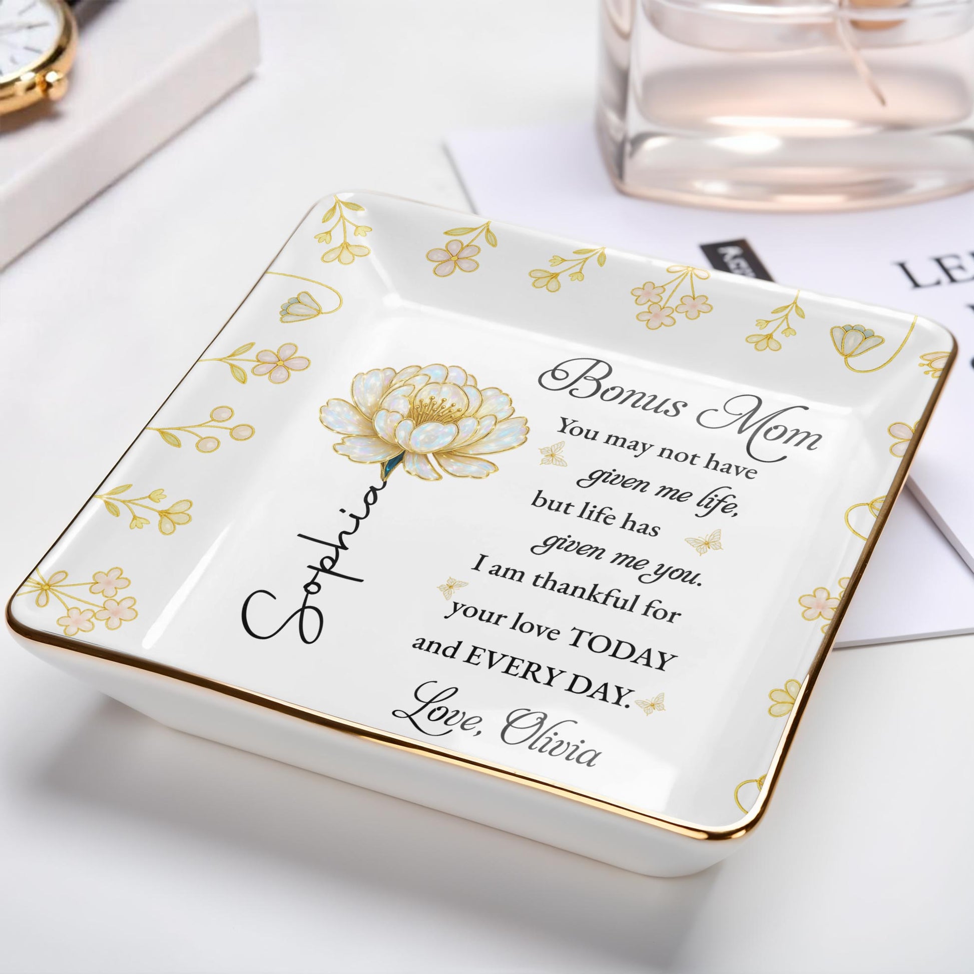 Bonus Mom, Thankful For Your Love Every Day, Flower