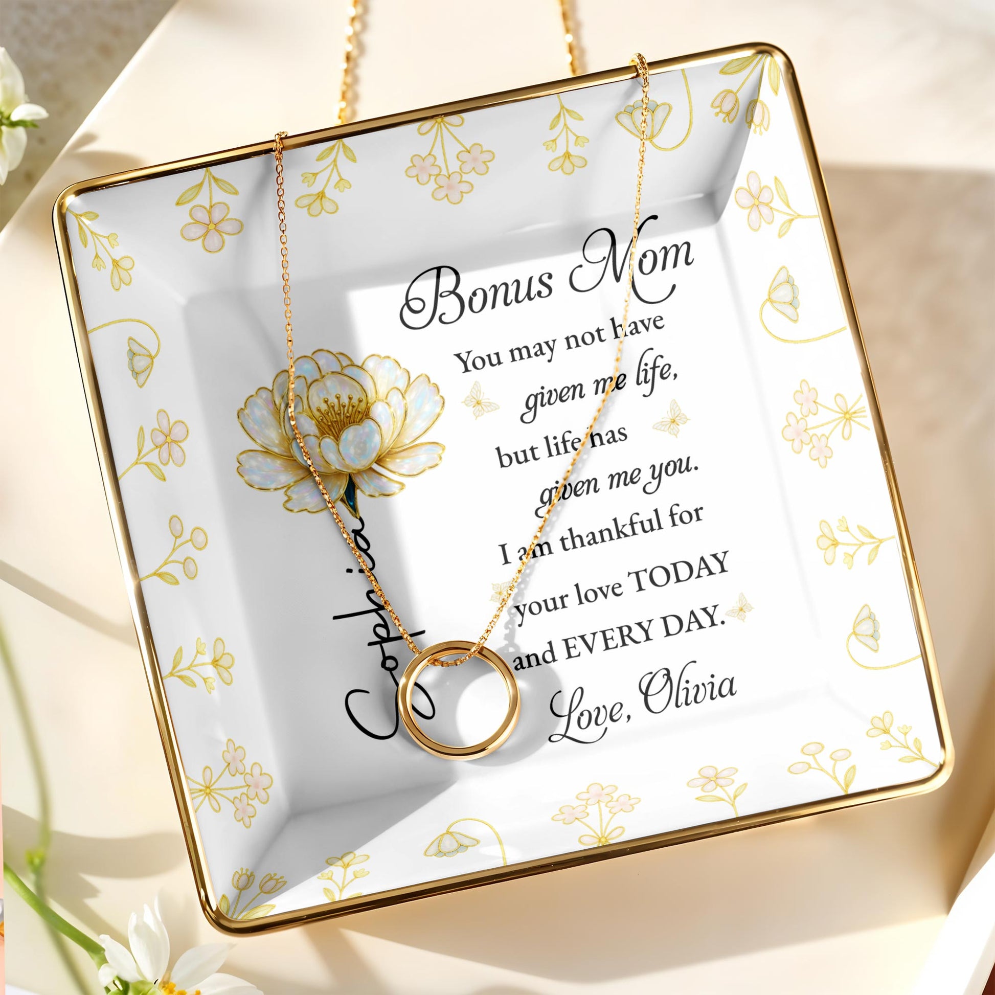 Bonus Mom, Thankful For Your Love Every Day, Flower