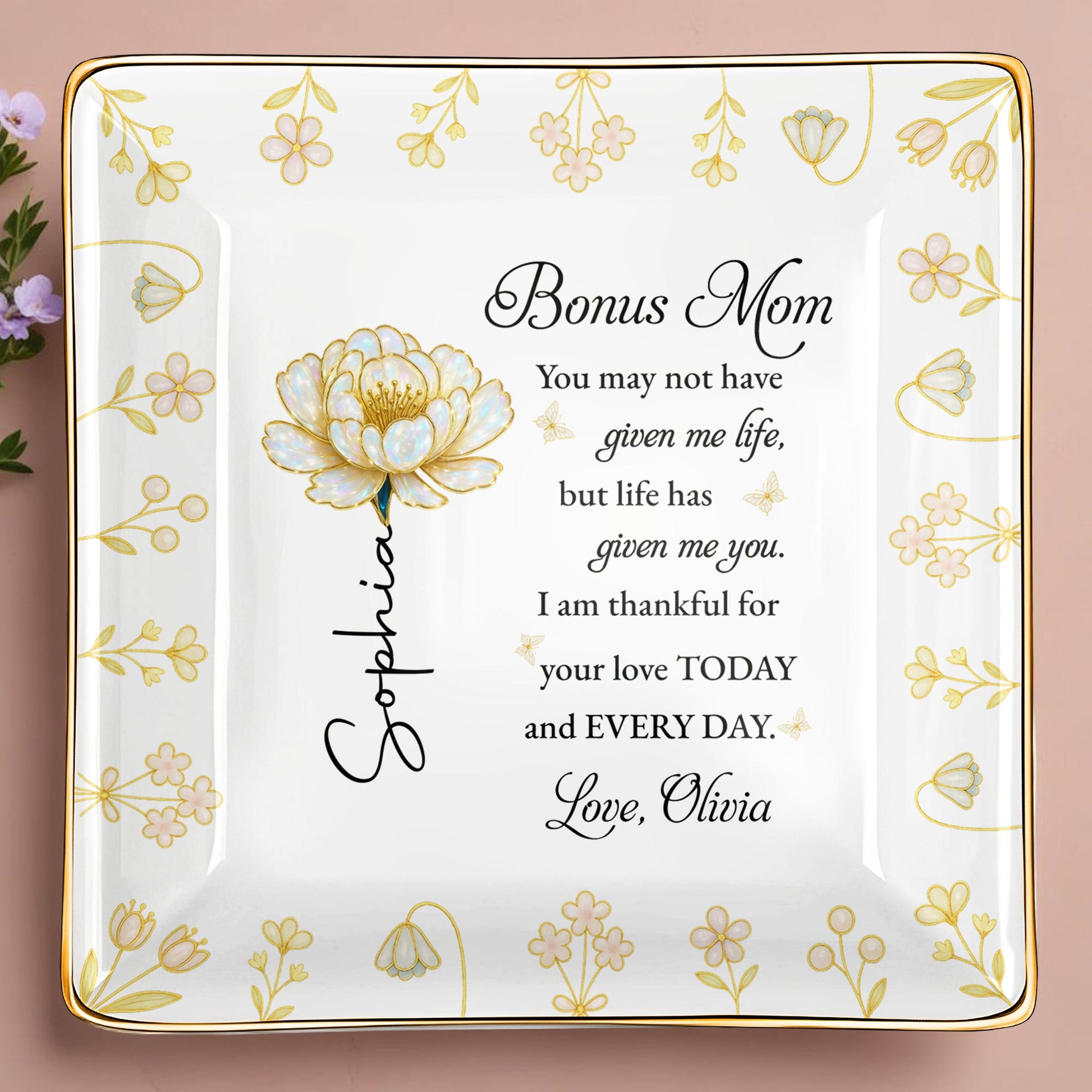 Bonus Mom, Thankful For Your Love Every Day, Flower