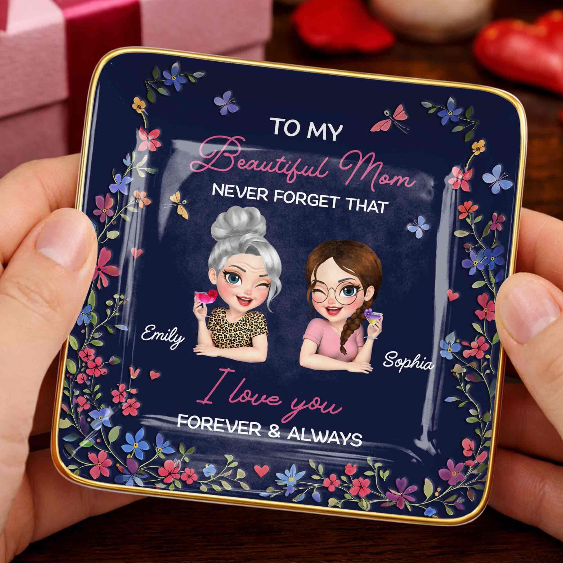 To My Beautiful Mom Never Forget That Flowers Mother And Daughter