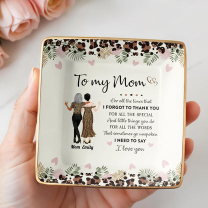 To My Mom, Beautiful Ceramic Square Shaped Dish