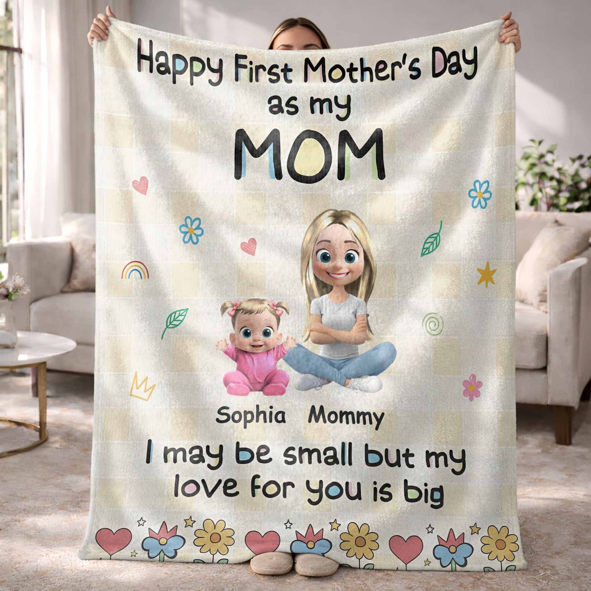 Happy First Mother's Day As My Mom Blanket
