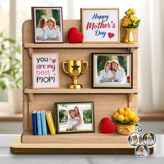 You Are My Best Mom, Happy Mother's Day, Heart, Trophy