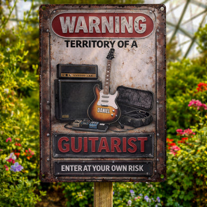Warning Territory Of A Guitarist Enter At Your Own Risk Electric Guitar