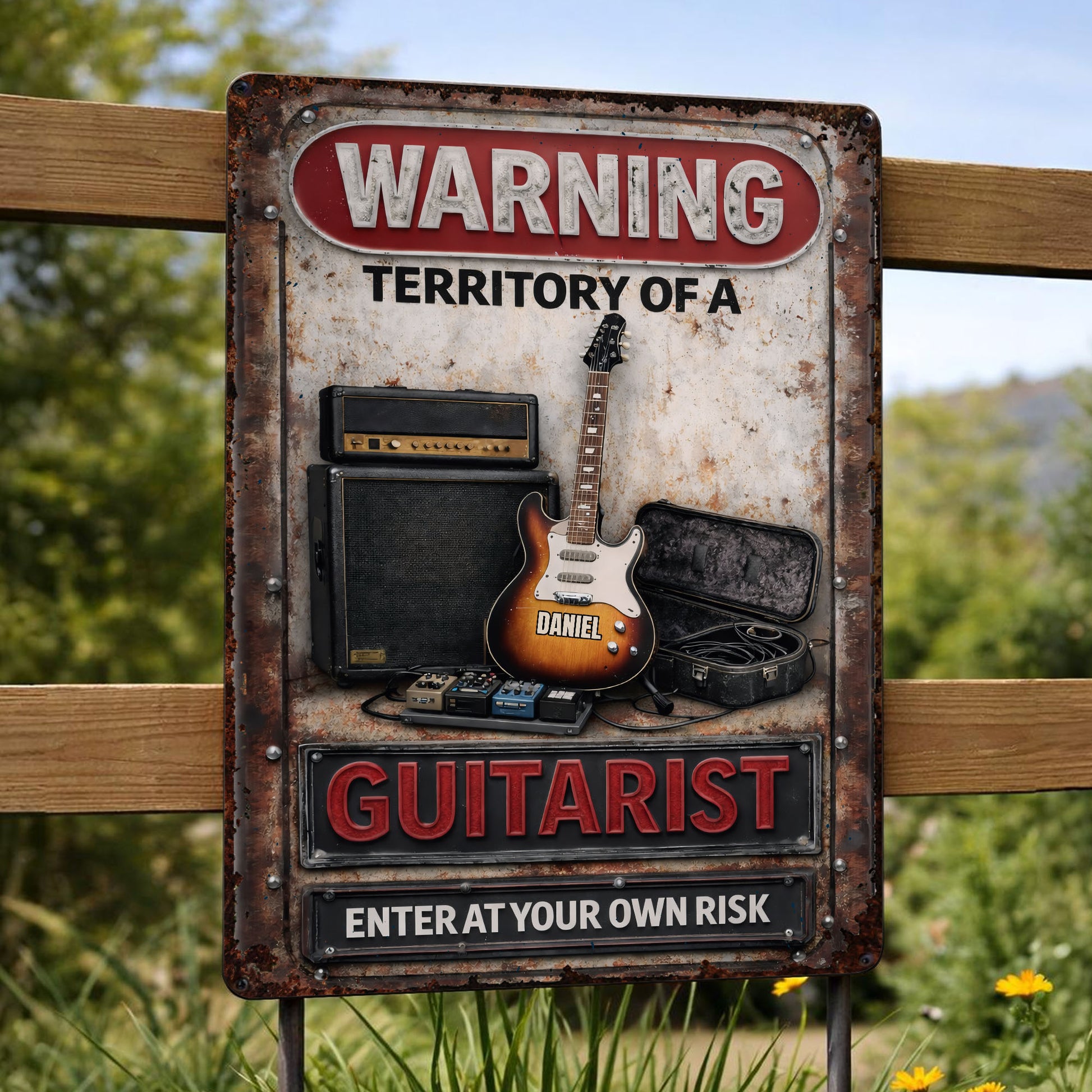 Warning Territory Of A Guitarist Enter At Your Own Risk Electric Guitar