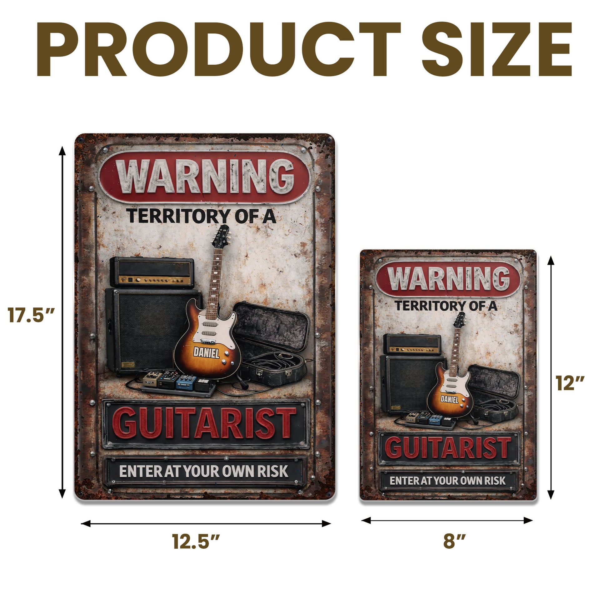 Warning Territory Of A Guitarist Enter At Your Own Risk Electric Guitar