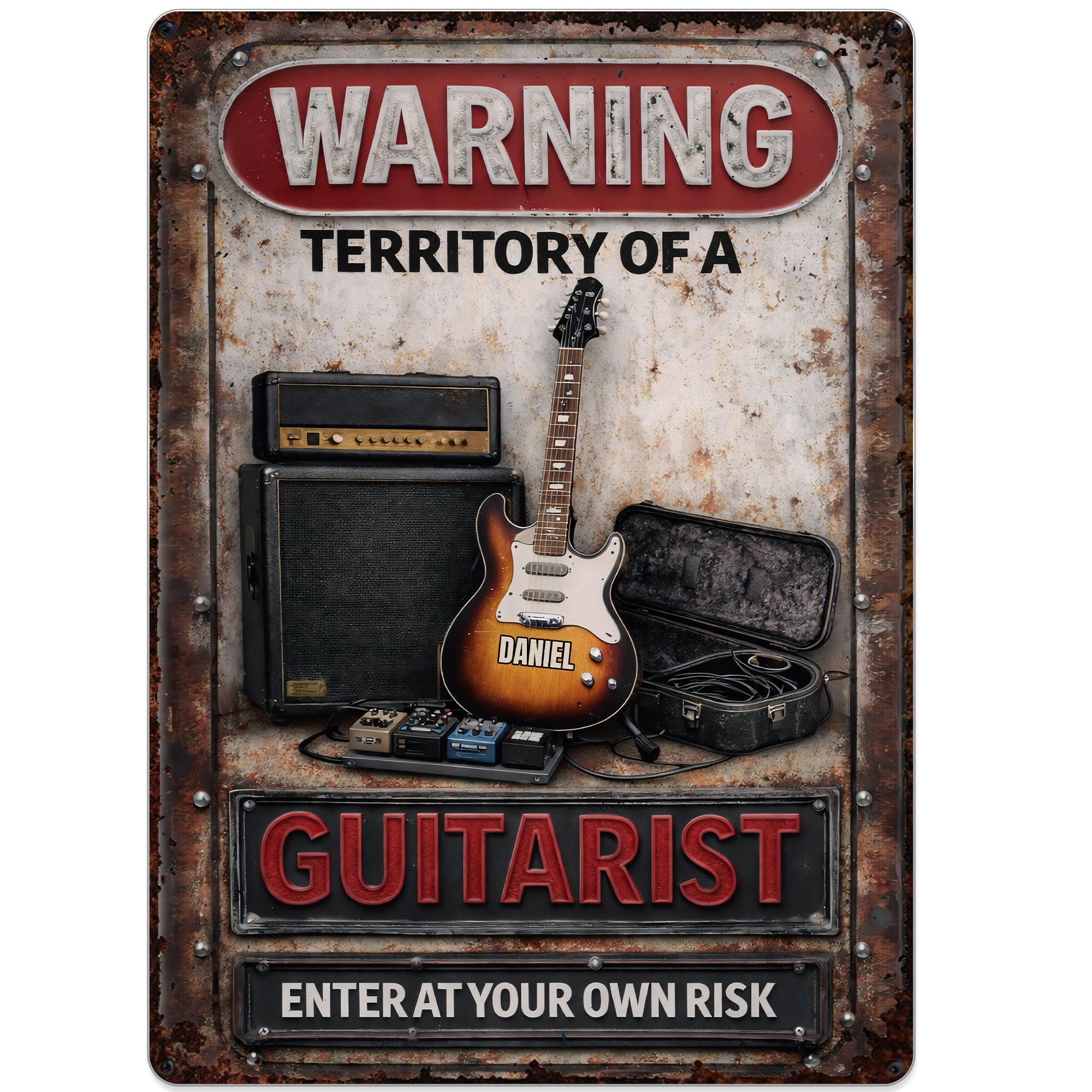 Warning Territory Of A Guitarist Enter At Your Own Risk Electric Guitar
