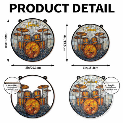 Music Is Life, Stained Glass Style Drum Set