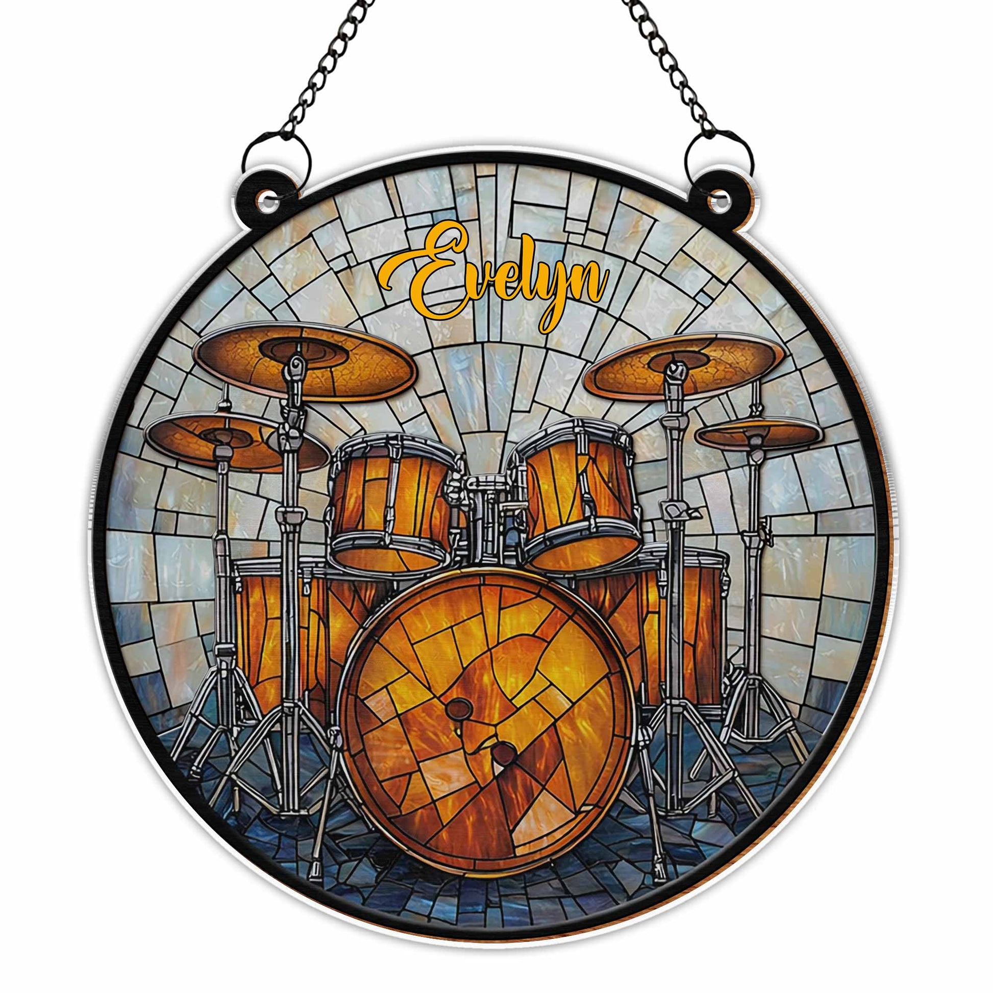 Music Is Life, Stained Glass Style Drum Set