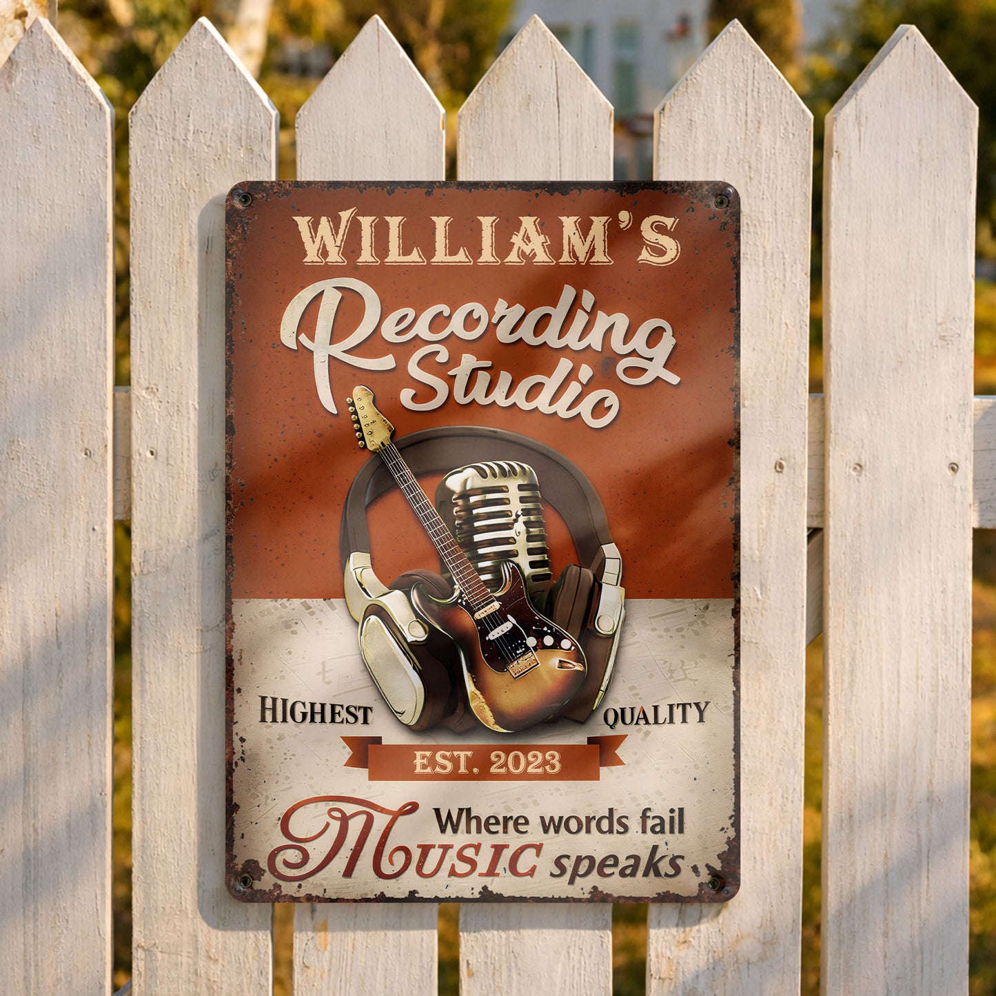 Recording Studio Where Words Fail Music Speaks Guitar And Headphones