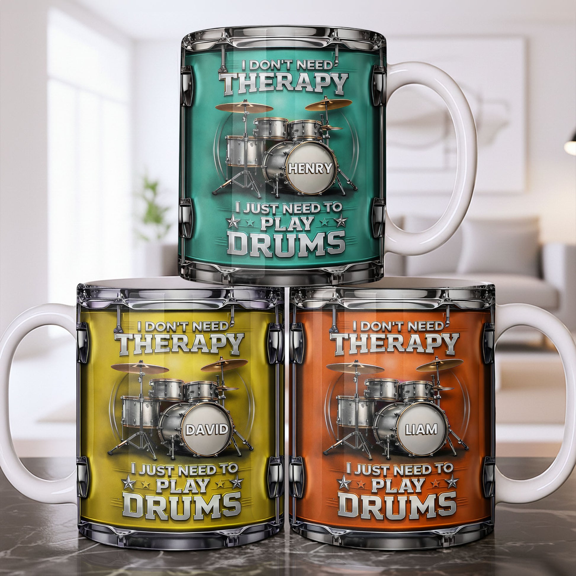 I Don't Need Therapy I Just Need To Play Drums Drum Set Design