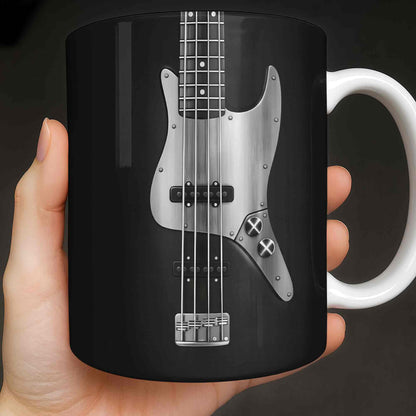 Bassist Nutrition Facts With Bass Guitar Silhouette