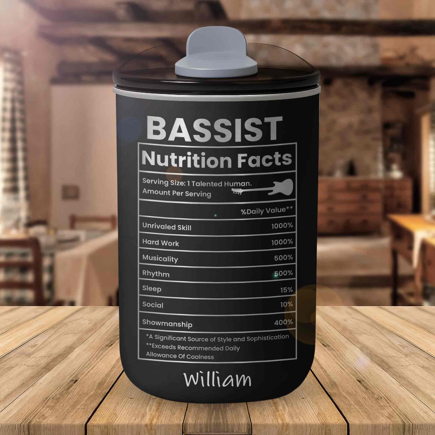 Bassist Nutrition Facts Talented Human Bass Guitar